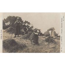 Labette Children As Farmers Farming Antique French Postcard