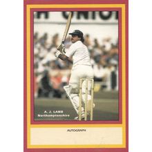 AJ Lamb Northamptonshire Limited Edition Vintage Cricket Trading Photo Card