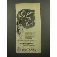 1953 The Plaza Hotel Ad - The Rendez-vous is the thing