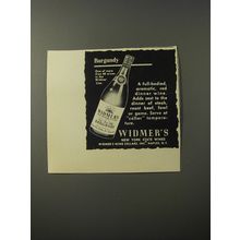 1953 Widmer's Burgundy Wine Advertisement