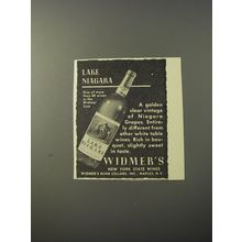 1953 Widmer's Lake Niagara Wine Advertisement