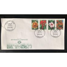 Gabon Gabun 2001 Mi. 1658 - 1661 FDC Flore Flora Blüten fleurs flowers RARE!