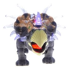 Walking Triceratops Dinosaur Toy With Lights And Sounds (Gray)