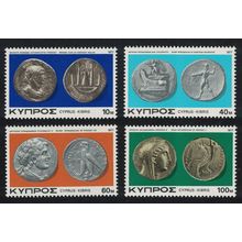 Cyprus Ancient Coins of Cyprus 4v 1977 MNH SG#486-489
