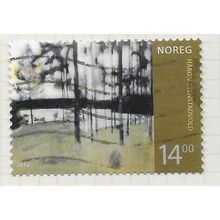 NORWAY 2012 ART WOODLAND WINTER SCENE LAKE 14Kr USED