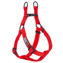 Flat Nylon Harness W3/8 L11"-16" Red XS
