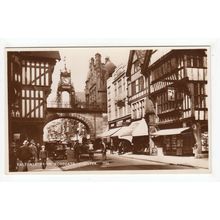 Eastgate from Foregate Chester Postcard RP Cheshire 7506