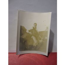 YOUNG MAN AND HIS HORSE 2 x vintage photographs =