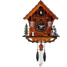 Kintrot Cuckoo Clock Traditional Black Forest Clock Antique Wooden Pendulum Quar