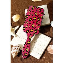 Strawberry Pink Leopard Print Long Handle Air Cushion Comb