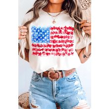 White Flag Graphic Crew Neck Tee