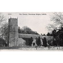 The Church, Thornham Magna, Suffolk : Pawsey printed postcard 1559