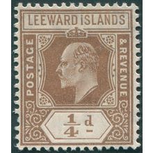Leeward Islands 1909 ¼d. brown SG36 unused