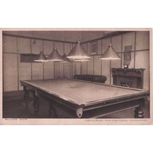 Billiard Room Vernon House Overseas League Headquarters London Old Postcard