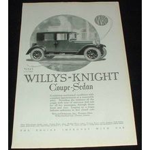 1923 Willys-Knight Coupe Sedan Car Ad, NICE!!