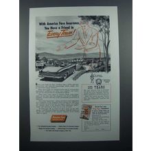 1953 America Fore Insurance Ad - Every Town
