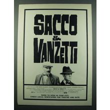 1971 Sacco & Vanzetti Movie Ad