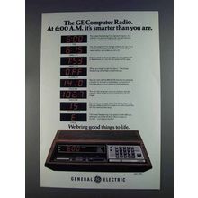 1980 G.E. 7-4880 Great Awakening Clock Radio Ad