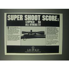 1982 Leupold Scopes Ad - Super Shoot Score