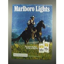 1983 Marlboro Lights Cigarettes Ad - Marlboro Man
