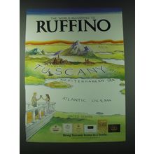 1989 Ruffino Wine Ad - The world according to Ruffino