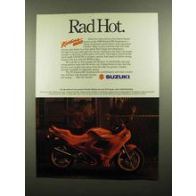 1989 Suzuki Katana 600 Motorcycle Ad - Rad Hot