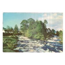 FALLS OF DOCHART, KILLIN, STIRLING unused vintage postcard by W S Thomson =