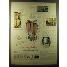 1950 Firestone Velon Ad - The very image of finest fabrics