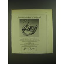 1974 Henri Fayette Mappin & Webb Swan Ad - A gift with a right to be loved