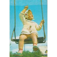 Greek Childrens Swing Playground Swings Greece Postcard