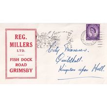 Reg Millers Fish Market Dock Road 1950s Postmark Cover