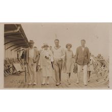 Cliftonville Beach Kent in 1926 Antique Cricket Fashion RPC Postcard