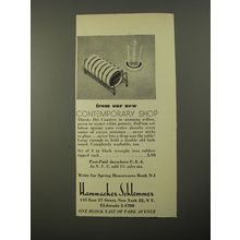 1954 Hammacher Schlemmer Coasters Ad - From our new contemporary shop
