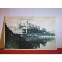 CONWAY CASTLE, unused vintage postcard Caernarvonshire by Mr. Moody, Bangor Rd =