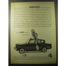 1960 Ford Anglia Car Ad - Hello, England, are you there?