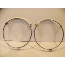 1966 PLYMOUTH SATELLITE HEADLIGHT RETAINING RINGS OEM PAIR BELVEDERE I II WAGON