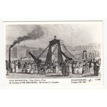 The Chain Pier Brighton Pamlin Prints Reproduction Postcard East Sussex C1338
