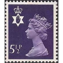GB Northern Ireland QEII 1975 5½p Violet 1CB Unmounted Mint MNH SG NI20 stamp