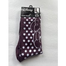 NEW Disney Minnie Mouse Purple Unisex Crew Socks Size 9-13