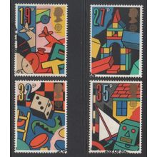 LOT#432 – GB QEII 1989, EUROPA ISSUE “GAMES and TOYS” STAMP SET, FDI, FINE USED