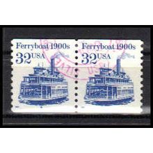 Used 2466 32c Ferryboat Very Fine CNP Left 4 PA1185