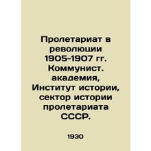 The Proletariat in the Revolution of 1905-1907. Communist Academy, Institute of