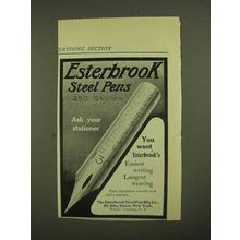 1911 Esterbrook Steel Pens Ad - 250 Styles