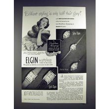 1948 Elgin Lady & Lord Watch Ad - Rosalind Russell