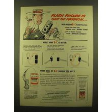 1953 Eveready B-C Photoflash Batteries Ad - Fashion