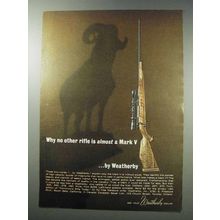 1964 Weatherby Mark V Rifle Ad - No Other Rifle