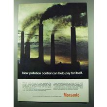 1969 Monsanto Catalytic Oxidation System Ad - Pollution