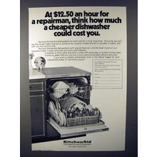 1971 KitchenAid Dishwasher Ad - Cheaper Could Cost You