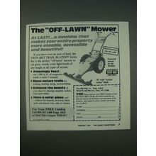 1989 Troy-Bilt Trail Blazer Sickle Bar Mower Ad - The off-lawn mower