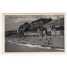 Old Town Beach and Castle Hill Hastings Postcard East Sussex 1036